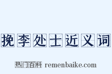 挽李处士近义词是什么意思的图片